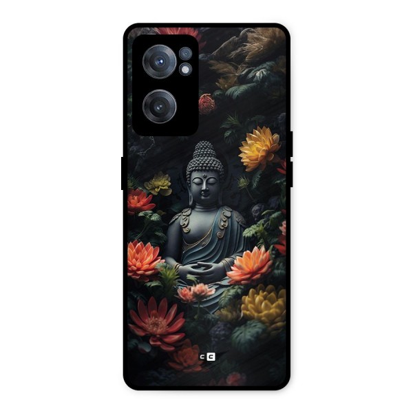 Buddha With Flower Metal Back Case for OnePlus Nord CE 2 5G